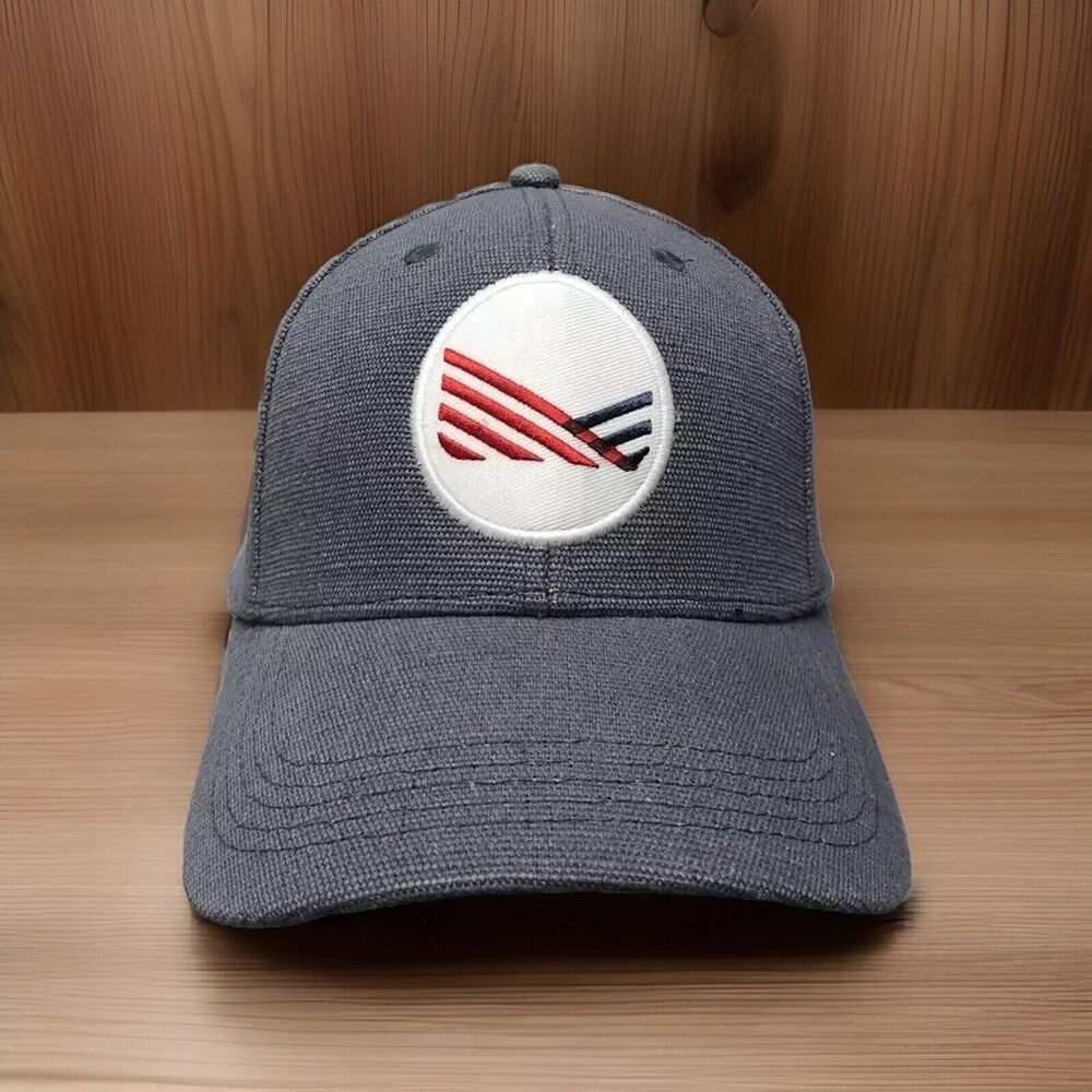 Econscious Sustainable Hemp Cotton Hat Grey Textured Snapback Baseball Cap Vtg